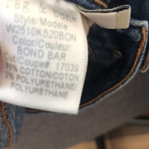 Rag & Bone Yuki Bond Bar Split Hem Skinny Jean Sz 26 - Picture 9 of 10